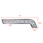 2010-2014 Ford Mustang S197 GT LED Light Strip Bumper Lights (Chrome Housing / Clear Lens)