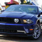 2010-2014 Ford Mustang S197 GT LED Light Strip Bumper Lights (Chrome Housing / Clear Lens)