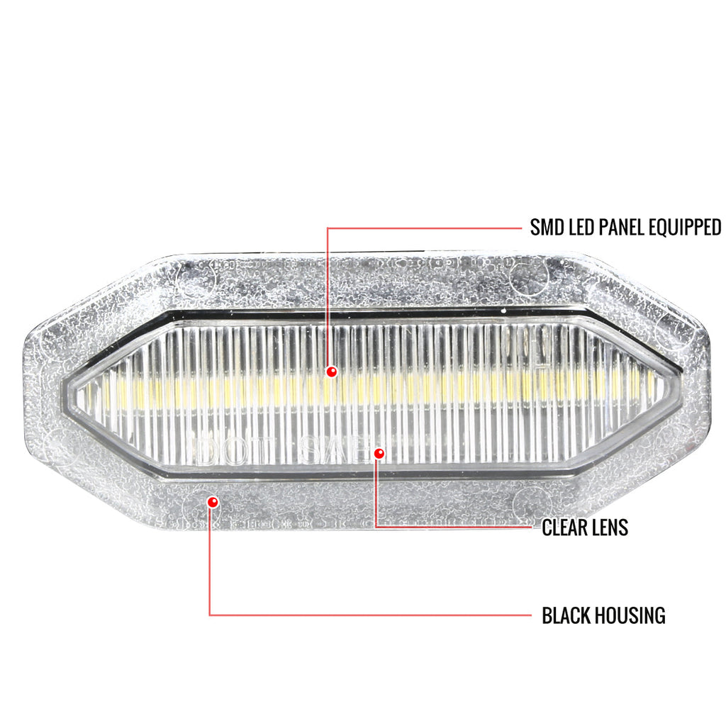2015-2017 Ford Mustang S550 Front Grille LED Driving Lights - 6PC (Chrome Housing / Clear Lens)
