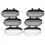 2015-2017 Ford Mustang S550 Front Grille LED Driving Lights - 6PC (Chrome Housing / Clear Lens)