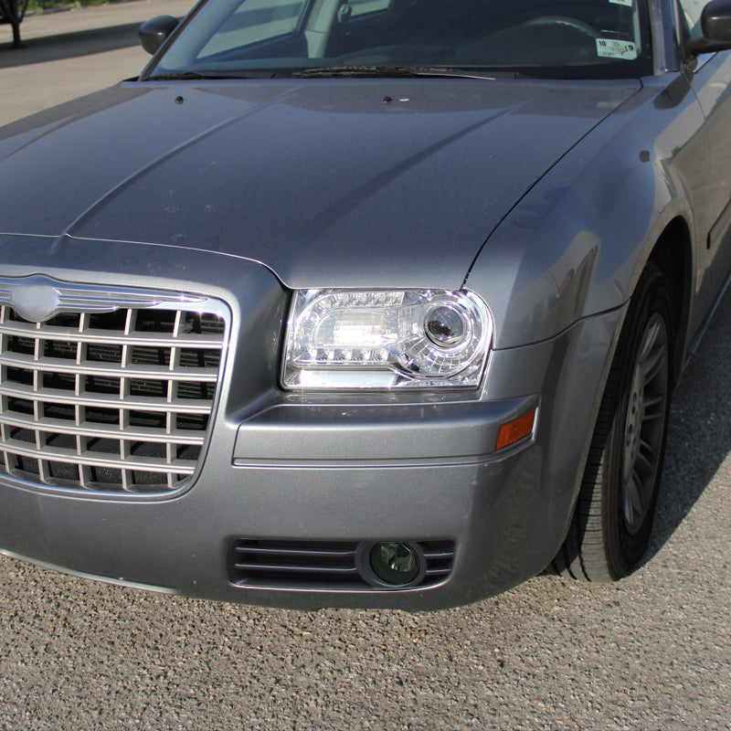 2005-2011 Chrysler 300/PT Cruiser Dodge Magnum/Journey Jeep Wrangler H8 Fog Light (Chrome Housing / Smoked Lens)