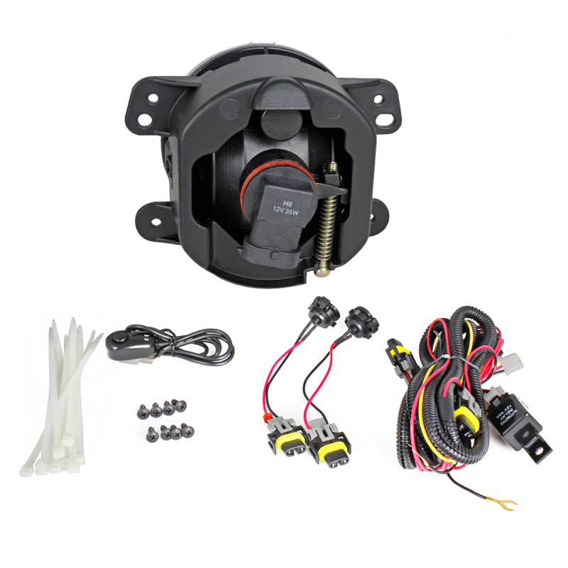 2011-2014 Dodge Charger LD 12V/35W Fog Lights Kit (Chrome Housing / Clear Lens)
