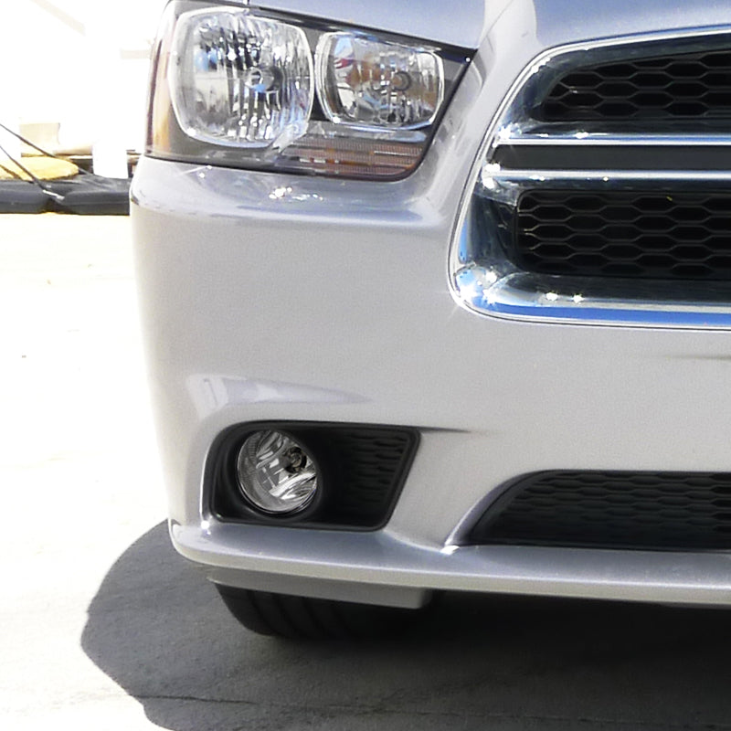 2011-2014 Dodge Charger LD 12V/35W Fog Lights Kit (Chrome Housing / Clear Lens)