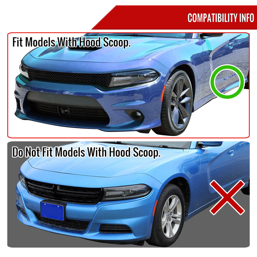 2015-2020 Dodge Charger LD H11 Projector Fog Lights Kit (Chrome Housing / Clear Lens)