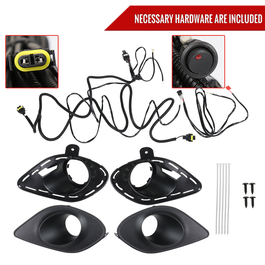 2015-2020 Dodge Charger LD H11 Projector Fog Lights Kit (Chrome Housing / Clear Lens)