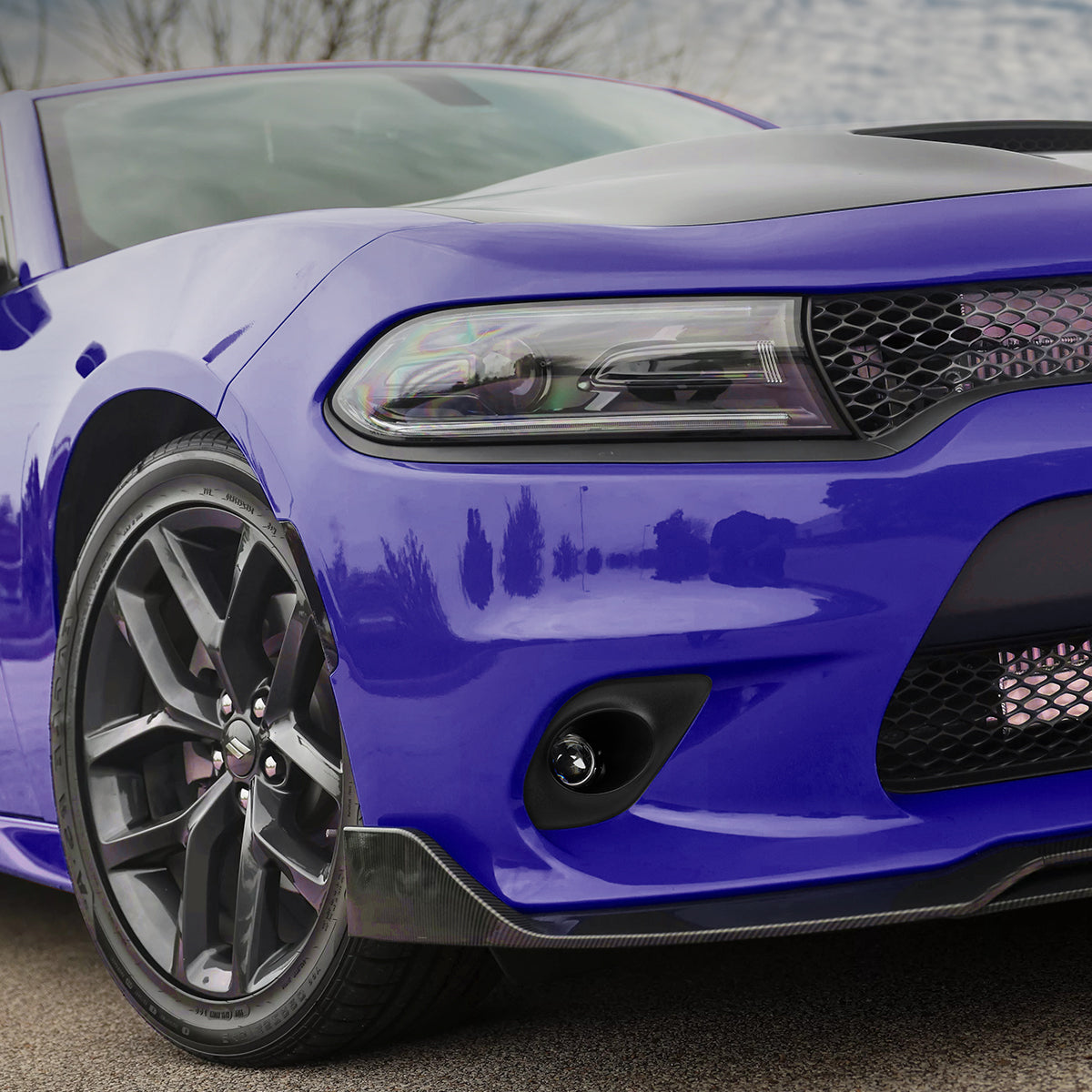 2015-2020 Dodge Charger LD H11 Projector Fog Lights Kit (Chrome Housing / Clear Lens)