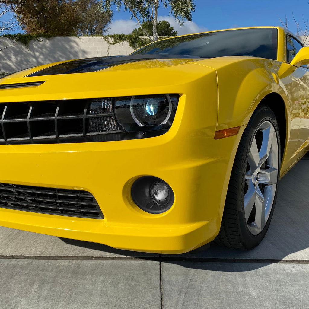 2014-2015 Chevrolet Camaro 5th Gen 3.6L V6 12V/55W H11 Projector Fog Lights Kit (Chrome Housing / Clear Lens)