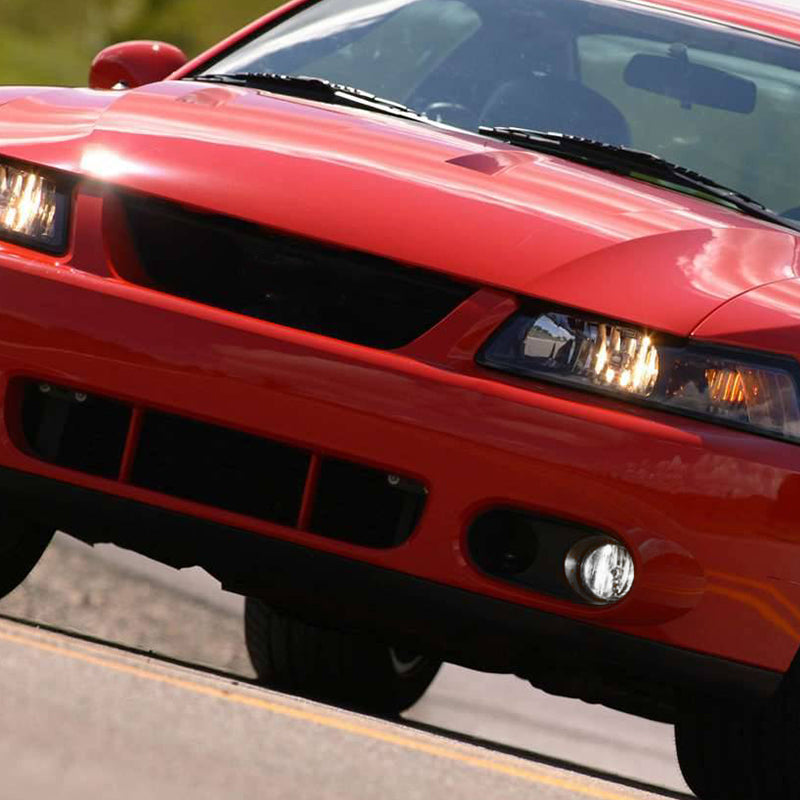 2000-2007 Ford Focus/Mustang/Escape Lincoln LS 12V/42W H10 Fog Lights (Chrome Housing / Clear Lens)