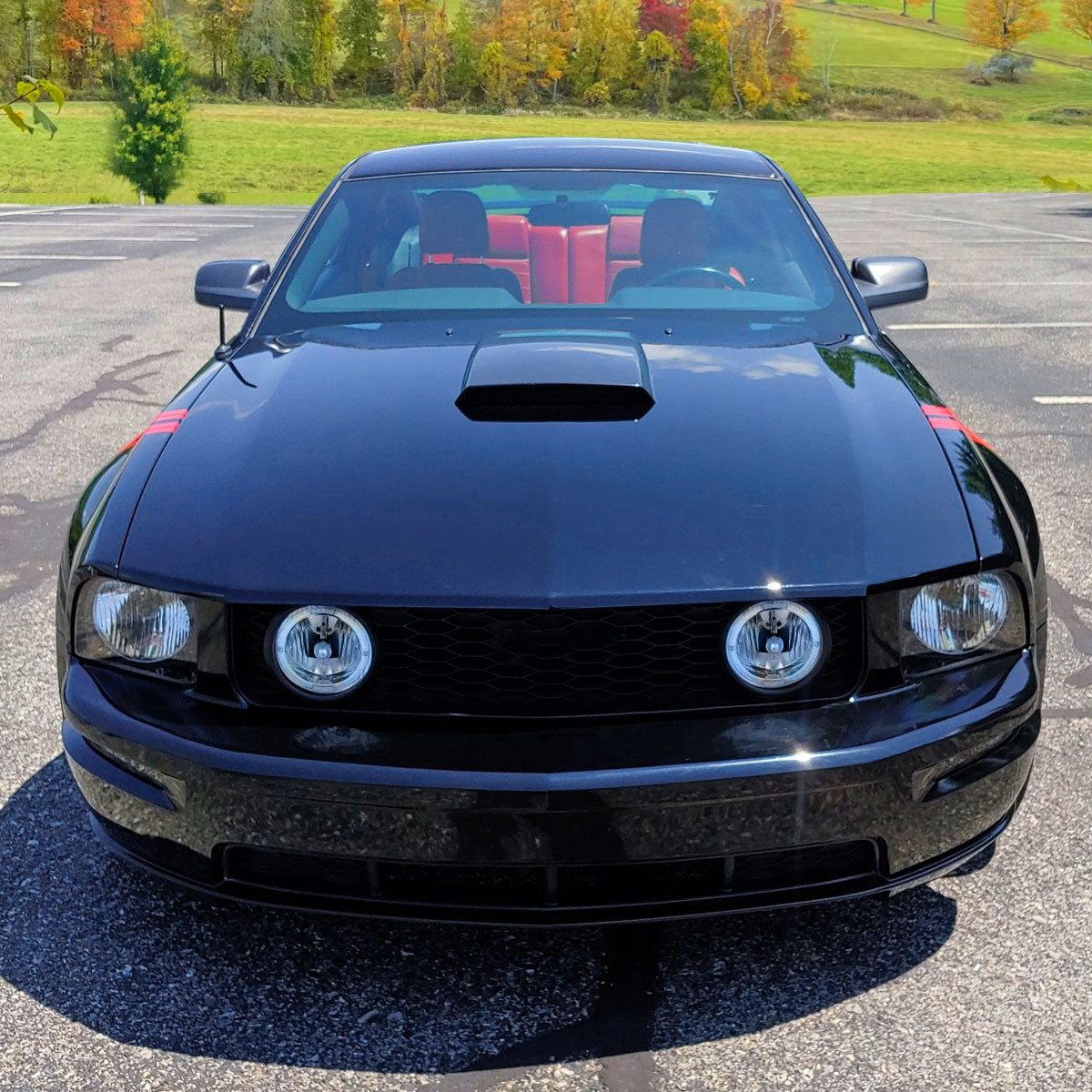 2005-2009 Ford Mustang S197 GT Deluxe/Premium H10 Halo Ring Fog Lights (Chrome Housing / Clear Lens)