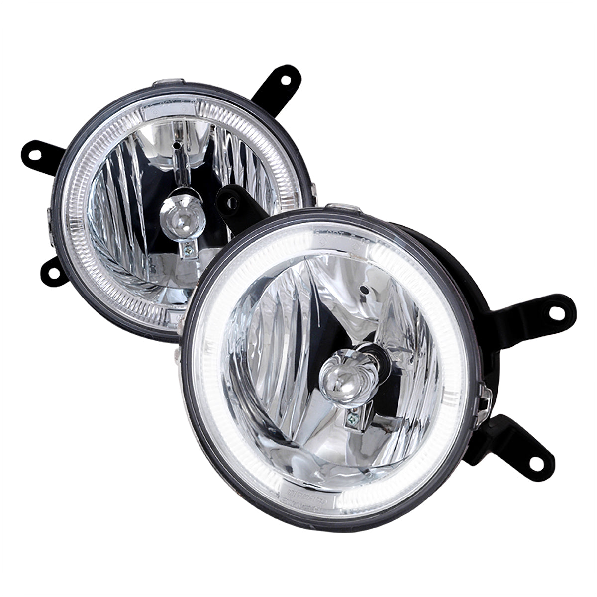 2005-2009 Ford Mustang S197 GT Deluxe/Premium H10 Halo Ring Fog Lights (Chrome Housing / Clear Lens)