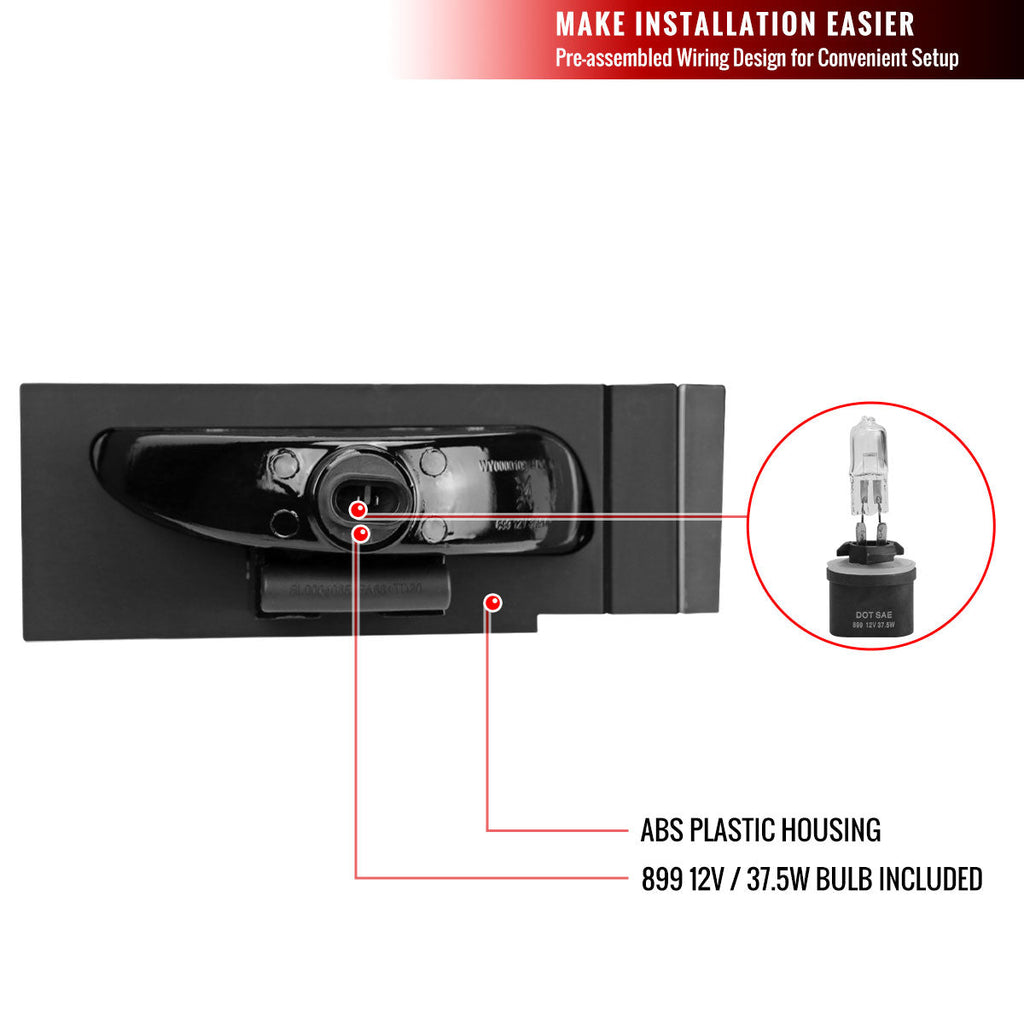 1994-1998 Ford Mustang SN95 V6 899 Fog Lights Kit (Chrome Housing / Clear Lens)
