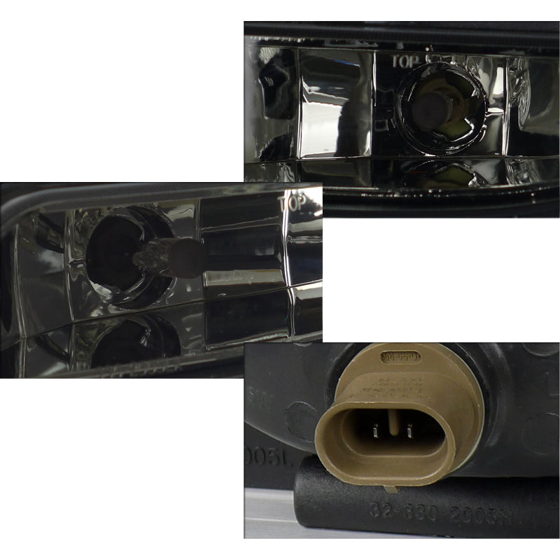 1994-1998 Ford Mustang SN95 V6 899 Fog Lights Kit (Chrome Housing / Smoked Lens)