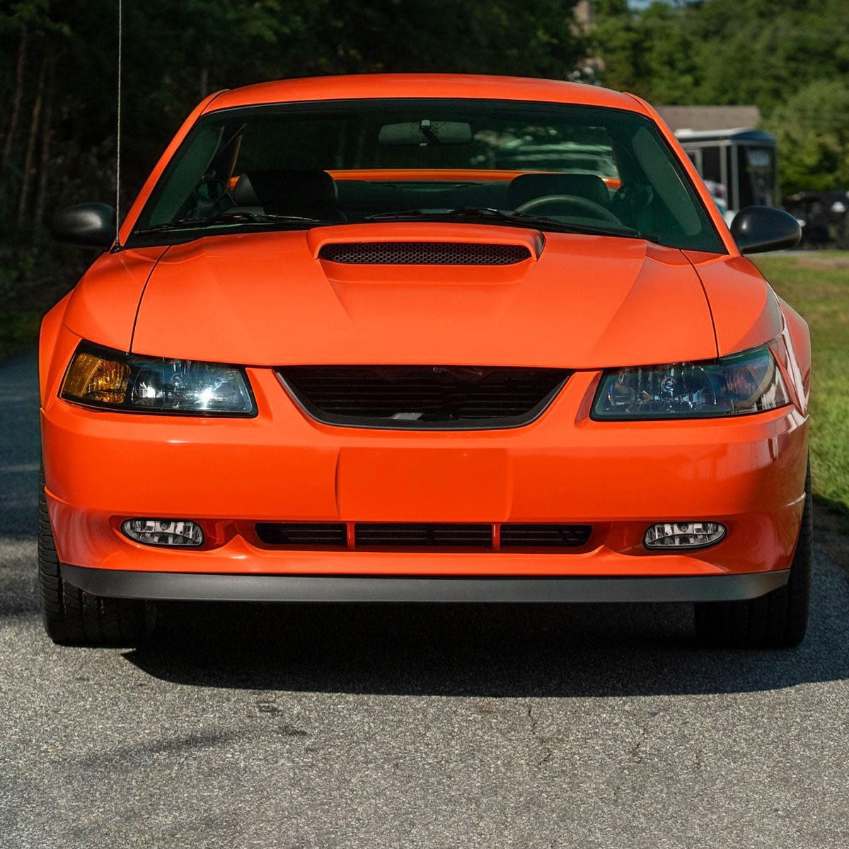 1999-2004 Ford Mustang New Edge 899 Fog Lights Kit w/ Switch & Wiring Harness (Chrome Housing / Clear Lens)