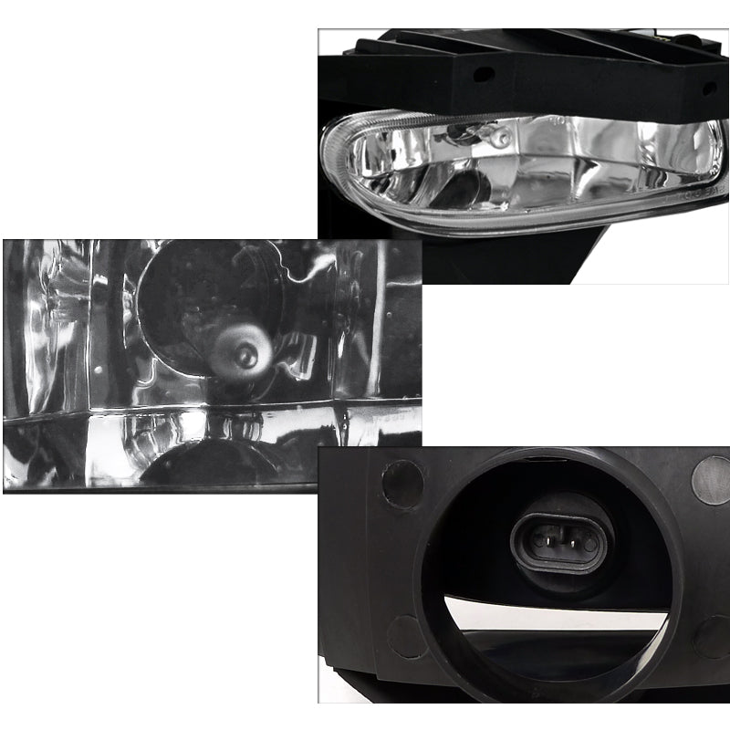 1999-2004 Ford Mustang New Edge 899 Fog Lights Kit (Chrome Housing / Clear Lens)