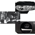 1999-2004 Ford Mustang New Edge 899 Fog Lights Kit (Chrome Housing / Clear Lens)