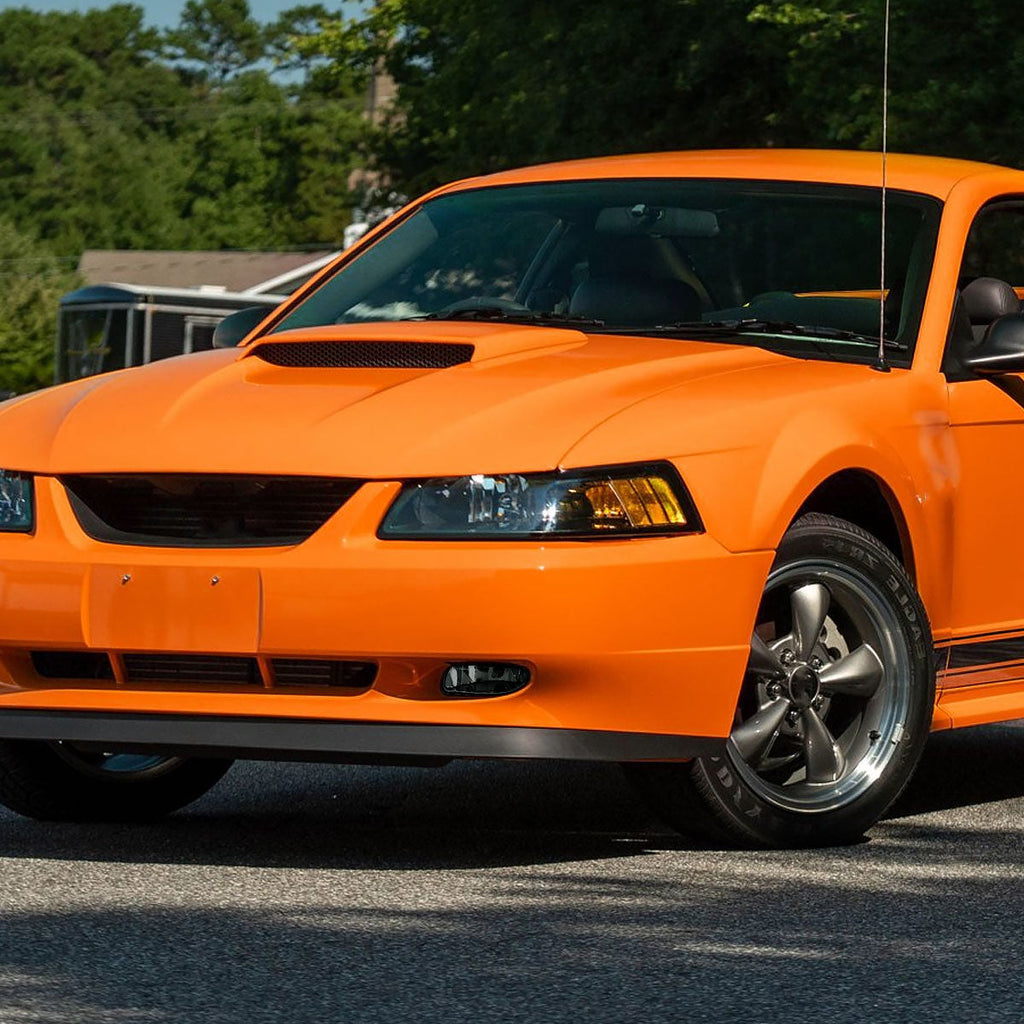 1999-2004 Ford Mustang New Edge 899 Fog Lights Kit w/ Switch & Wiring Harness (Chrome Housing / Smoked Lens)