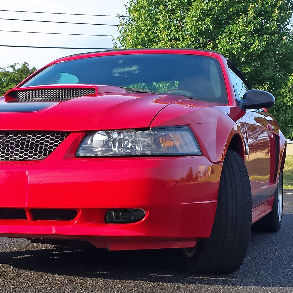 1999-2004 Ford Mustang New Edge 899 Fog Lights Kit (Chrome Housing / Smoked Lens)