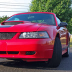 1999-2004 Ford Mustang New Edge 899 Fog Lights Kit (Chrome Housing / Smoked Lens)