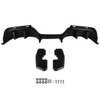 2015-2017 Ford Mustang S550 Premium Black ABS R Style Rear Diffuser w/ Side Valance Panels