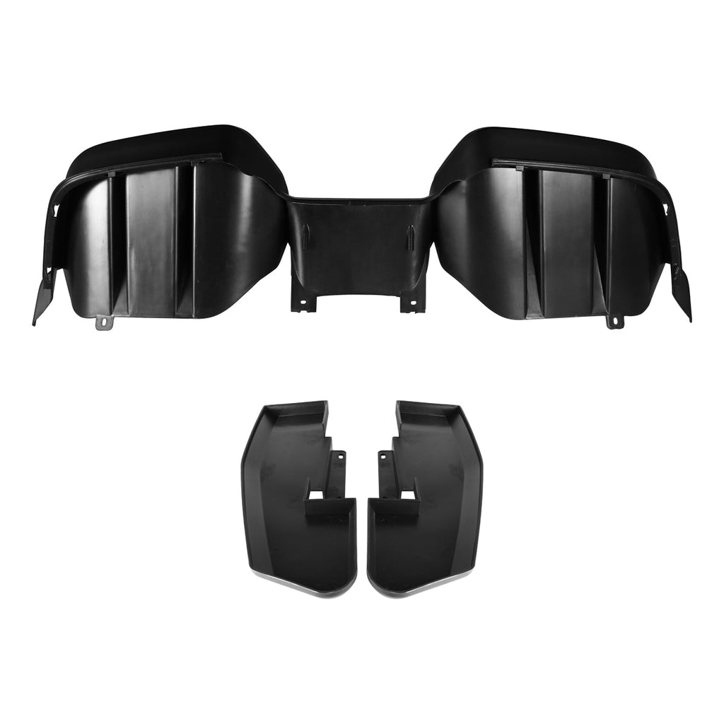 2015-2017 Ford Mustang S550 Premium Black ABS R Style Rear Diffuser w/ Side Valance Panels