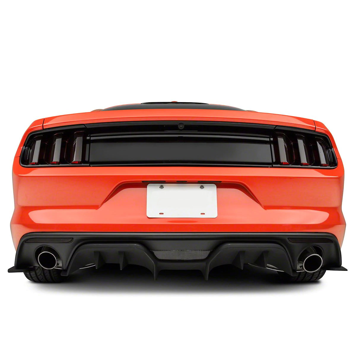 2015-2017 Ford Mustang S550 Premium Black ABS R Style Rear Diffuser w/ Side Valance Panels