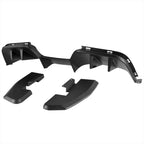 2015-2017 Ford Mustang S550 Premium Black ABS R Style Rear Diffuser w/ Side Valance Panels