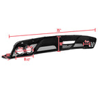 2015-2017 Ford Mustang S550 Black Polypropylene GT350 Style Rear Diffuser w/ Dual Stainless Steel Muffler Tips