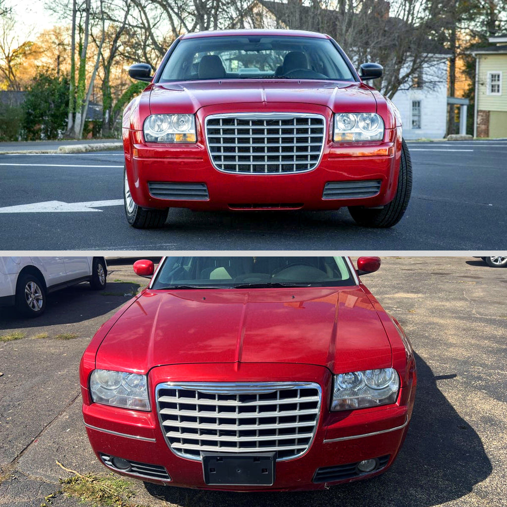 2005-2010 Chrysler 300 Factory Style Headlights (Chrome Housing / Clear Lens)