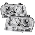 2005-2010 Chrysler 300 Factory Style Headlights (Chrome Housing / Clear Lens)