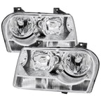 2005-2010 Chrysler 300 Factory Style Headlights (Chrome Housing / Clear Lens)