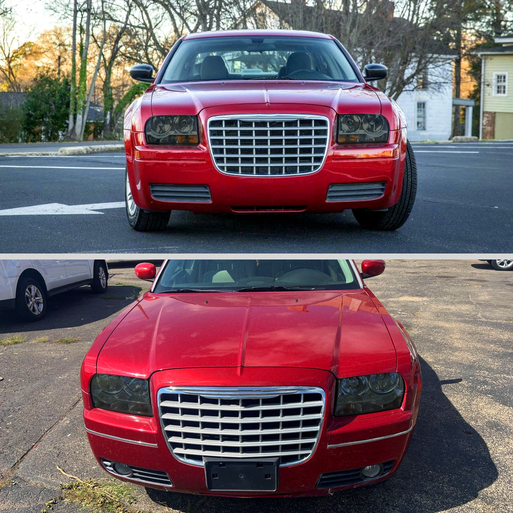 2005-2010 Chrysler 300 Factory Style Headlights (Chrome Housing / Smoked Lens)