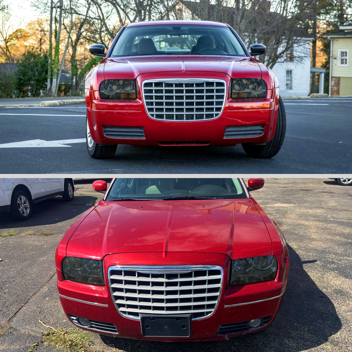 2005-2010 Chrysler 300 Factory Style Headlights (Chrome Housing / Smoked Lens)