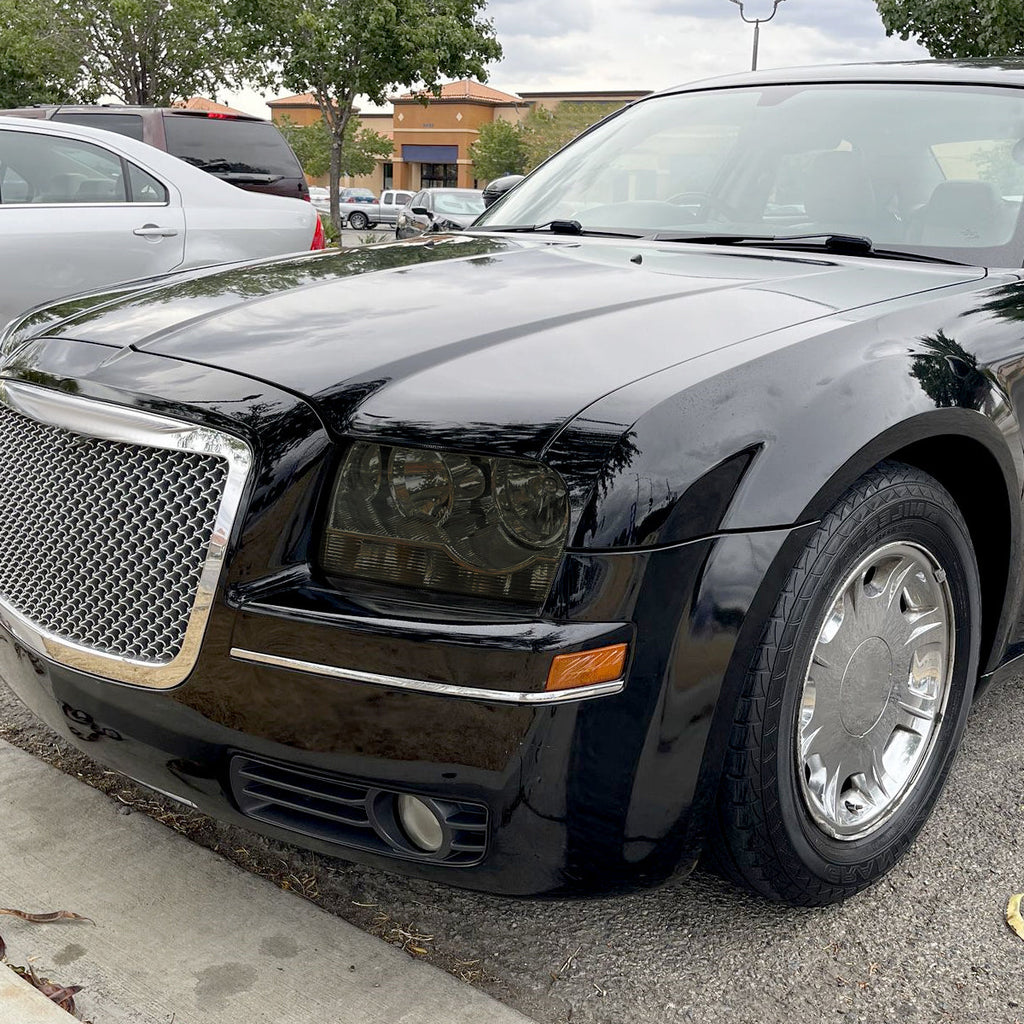 2005-2010 Chrysler 300 Factory Style Headlights (Chrome Housing / Smoked Lens)