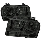 2005-2010 Chrysler 300 Factory Style Headlights (Chrome Housing / Smoked Lens)