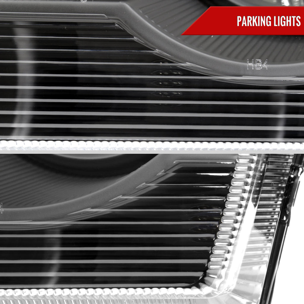 2005-2010 Chrysler 300 Factory Style Headlights (Matte Black Housing / Clear Lens)