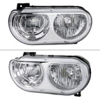 2008-2014 Dodge Challenger Factory Style Replacement Headlights (Chrome Housing / Clear Lens)