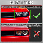 2008-2014 Dodge Challenger Factory Style Replacement Headlights (Chrome Housing / Clear Lens)