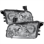 2006-2010 Dodge Charger LX Factory Style Headlights (Chrome Housing / Clear Lens)