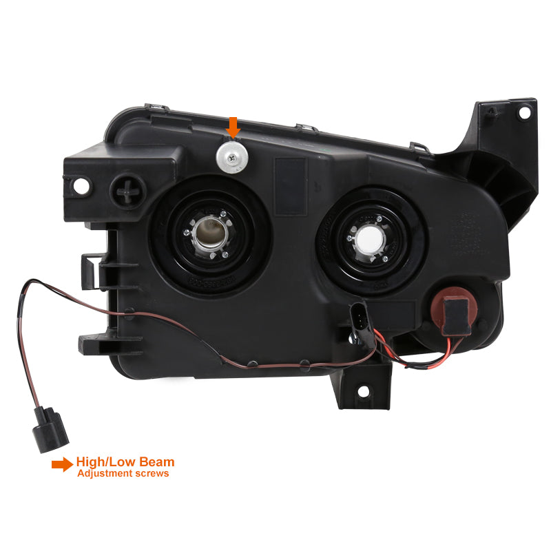 2006-2010 Dodge Charger LX Factory Style Headlights (Matte Black Housing / Clear Lens)