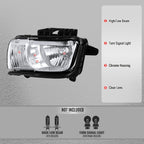 2010-2013 Chevrolet Camaro 5th Gen Factory Style Halogen Headlights (Chrome Housing / Clear Lens)