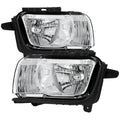2010-2013 Chevrolet Camaro 5th Gen Factory Style Halogen Headlights (Chrome Housing / Clear Lens)