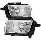 2010-2013 Chevrolet Camaro 5th Gen Factory Style Halogen Headlights (Chrome Housing / Clear Lens)