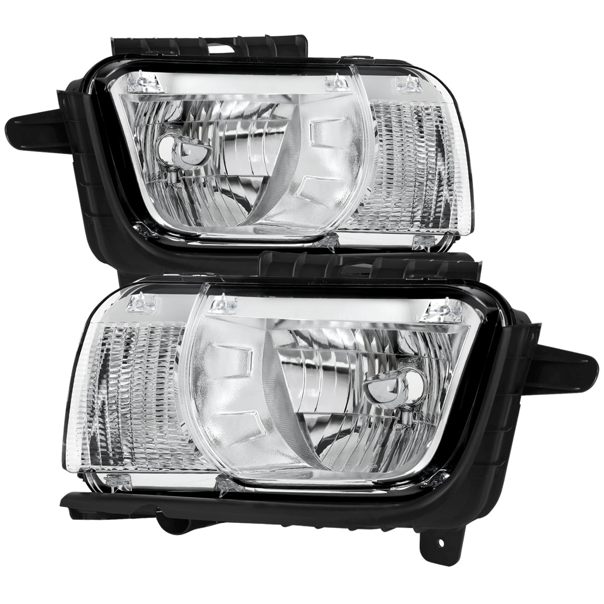 2010-2013 Chevrolet Camaro 5th Gen Factory Style Halogen Headlights (Chrome Housing / Clear Lens)