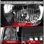 2010-2013 Chevrolet Camaro 5th Gen Factory Style Halogen Headlights (Matte Black Housing / Clear Lens)