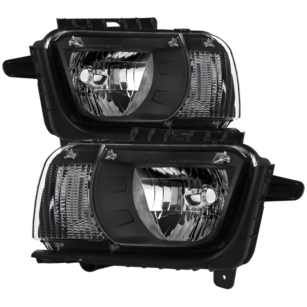 2010-2013 Chevrolet Camaro 5th Gen Factory Style Halogen Headlights (Matte Black Housing / Clear Lens)