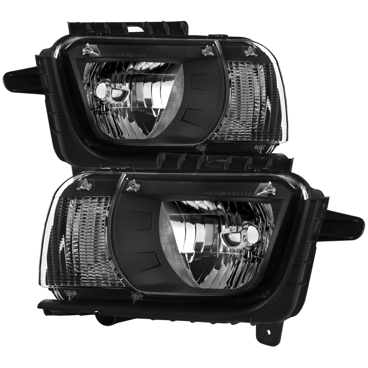 2010-2013 Chevrolet Camaro 5th Gen Factory Style Halogen Headlights (Matte Black Housing / Clear Lens)