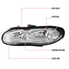 1998-2002 Chevrolet Camaro 4th Gen Factory Style Headlights (Chrome Housing / Clear Lens)