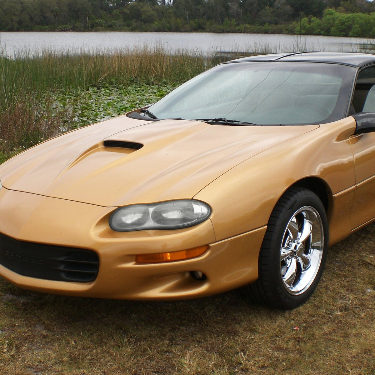 1998-2002 Chevrolet Camaro 4th Gen Factory Style Headlights (Chrome Housing / Clear Lens)