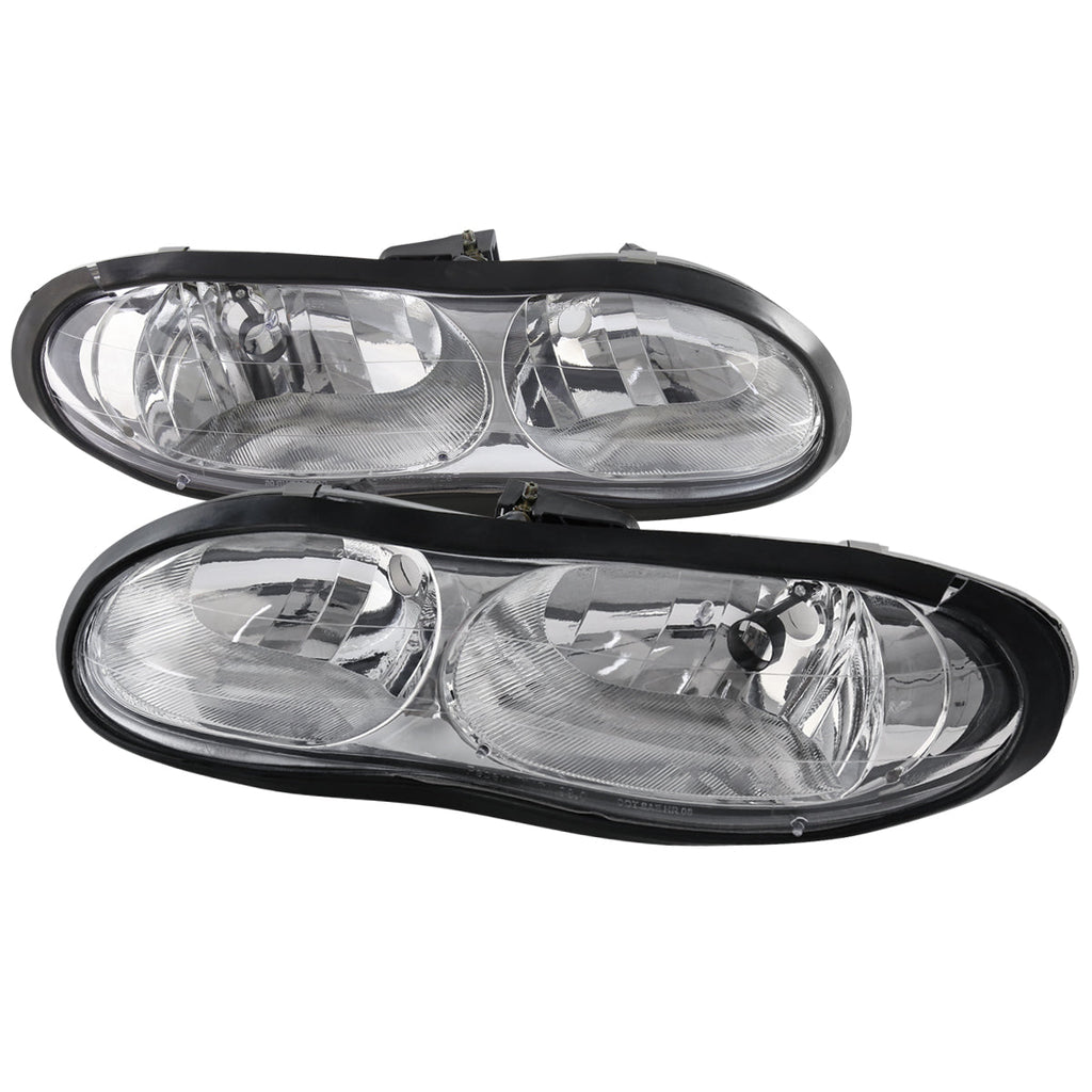 1998-2002 Chevrolet Camaro 4th Gen Factory Style Headlights (Chrome Housing / Clear Lens)