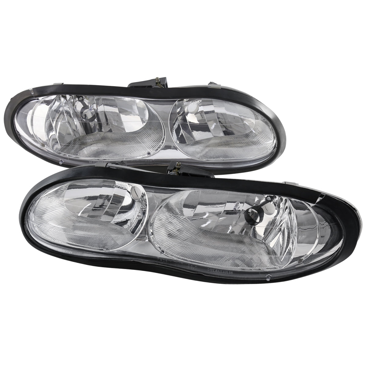 1998-2002 Chevrolet Camaro 4th Gen Factory Style Headlights (Chrome Housing / Clear Lens)
